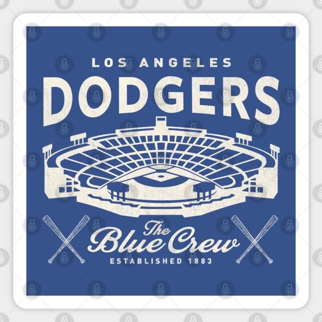 Vintage Dodgers 3 by Buck Tee Magnet by Buck Tee